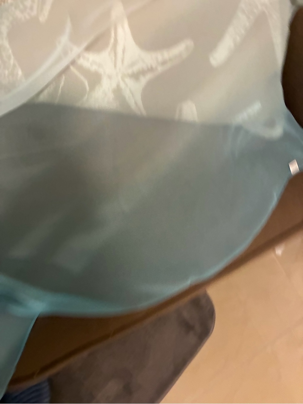 Baby blue silk scarf - Picture 6 of 7
